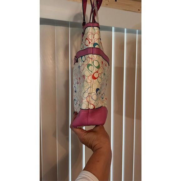 Coach Heritage Multicolor Signature Chelsea Tote Should Bag - Picture 7 of 14